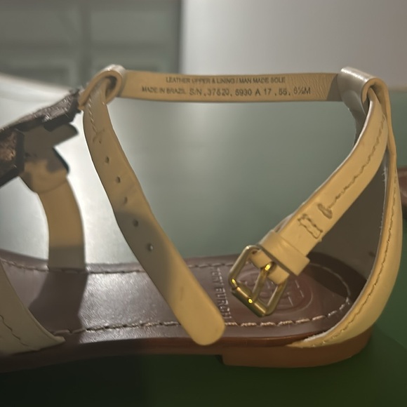 Tory Burch Sandles size 6 1/2 worn twice in EUC - Picture 3 of 4
